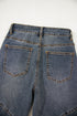 High Rise Exposed Seam Wide Leg Denim Jeans